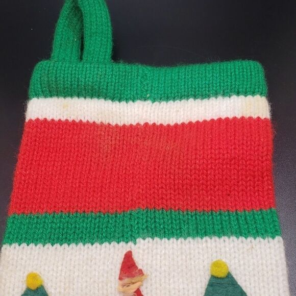 Vintage hand knit Christmas stocking - Picture 8 of 8